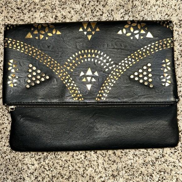 MMS Black And Gold Clutch - Picture 1 of 13